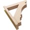 Ekena Millwork 6-in W x 28-in D x 32-in H Balboa Slat Rough Cedar Woodgrain TimberThane Outlooker, Primed Tan OUTUR060X28X32BOA24RCPR - alternate 3